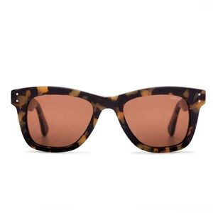 New Men’s KOMONO sunglasses Brown Tan tortoise rectangular